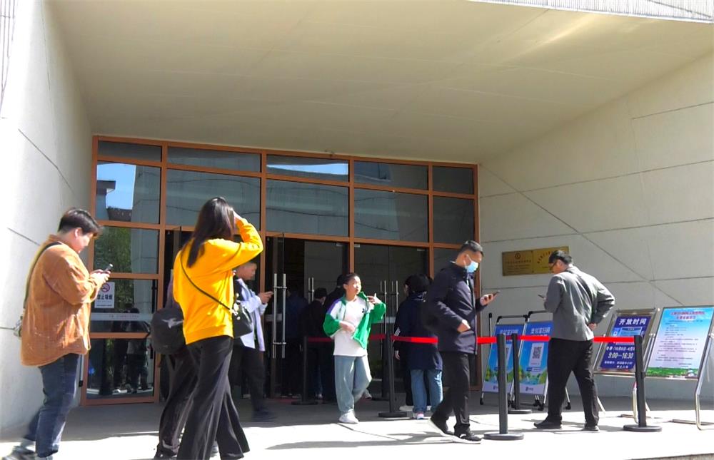 圖為游客正在排隊準備進入安徽中國桐城文化博物館參觀.jpg