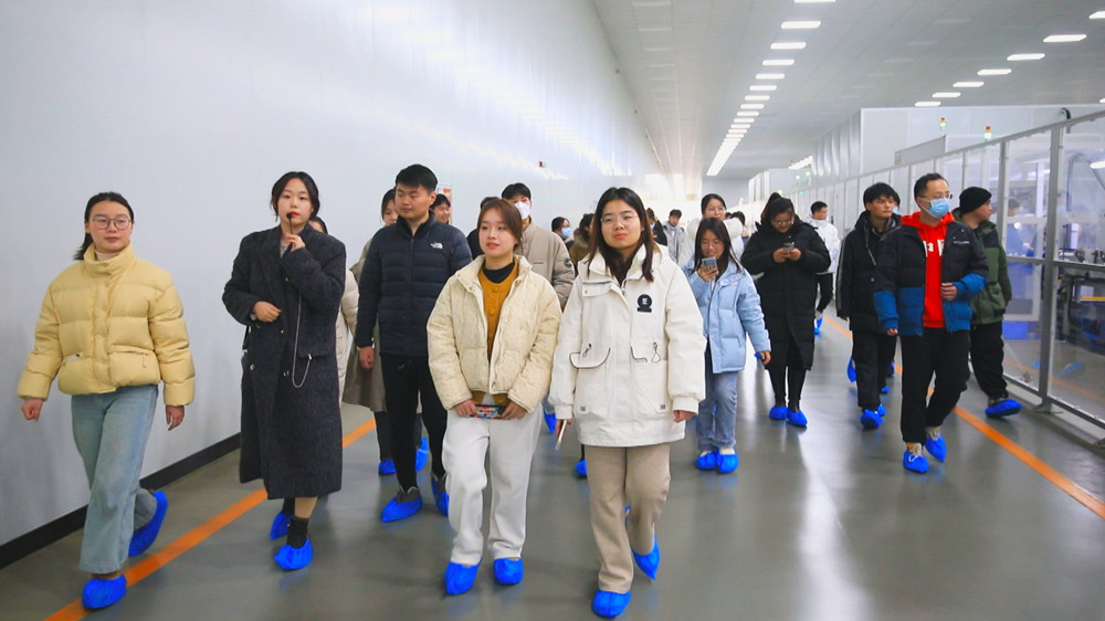 圖為青年學(xué)子在桐城國(guó)軒公司參觀.jpg